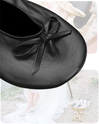Stylish Foldable Ballet Flats for Women Portable Roll Up Travel Shoes for Weddin... - Image 6
