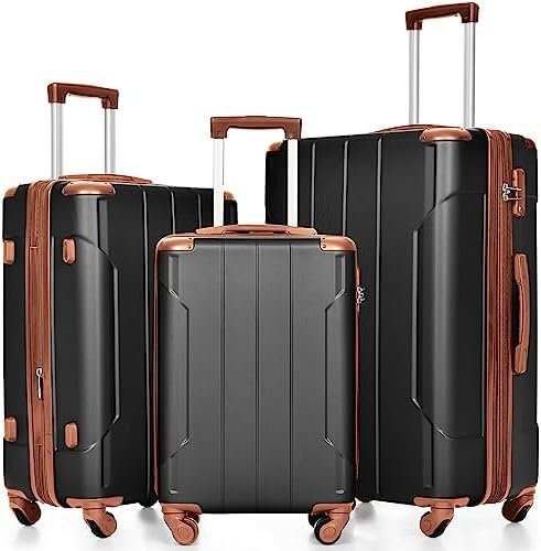 Merax Luggage Set 3 Piece Expandable Lightweight Spinner Suitcase with Corner Gu... - Image 2