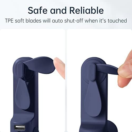 JISULIFE Portable Handheld Fan, Mini Rechargeable Hand Fan, Small Battery Operat... - Image 3