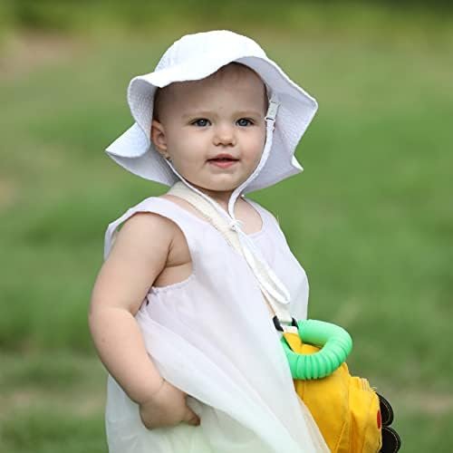 Baby & Toddler Wide Brim Sun Hats UPF 50+ Sun Protection Bucket Cap Cute adjusta... - Image 7