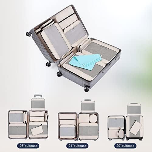 Packing Cubes for Travel 11 Set, Suitcase Organizer Bags Set Travel Cubes for Lu... - Image 8