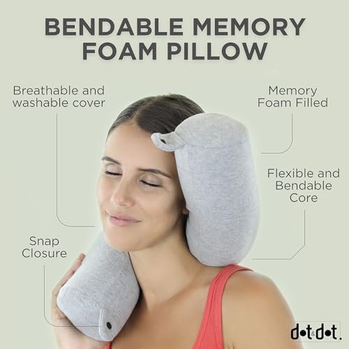 Dot&Dot Twist Memory Foam Travel Pillow for Neck, Chin, Lumbar and Leg Support -... - Image 3