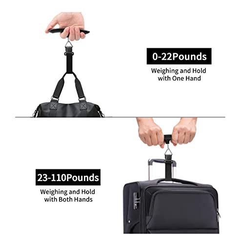 110 Lbs Digital Hanging Luggage Scale with Backlit for Travel, Comfortable Handl... - Image 6