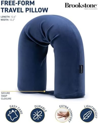 Brookstone Free-Form Memory Foam Twist Travel Pillow Adjustable, Roll Pillow for... - Image 3