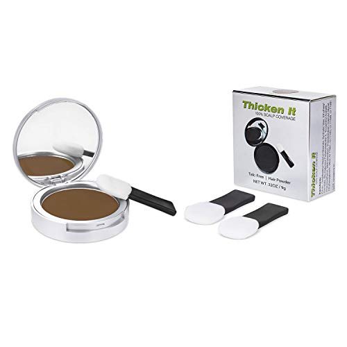 Thicken It 100% Scalp Coverage Hair Powder - LIGHT BROWN - Talc-Free .32 oz. Wat... - Image 2