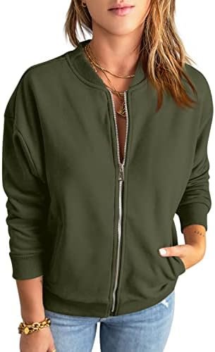GeGekoko Womens Zip Up Sweatshirts Jackets Long Sleeve Casual Loose Outwear with... - Image 2