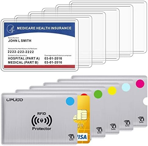 UpUGo 6 Pack 12mil New Medicare Card Protector Sleeves and 6 Pack RFID Blocking ... - Image 2