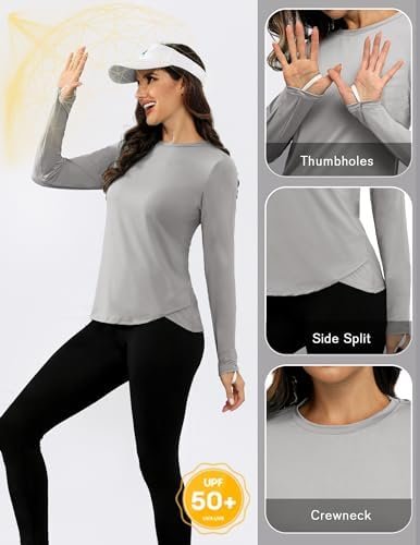 PINSPARK Women Sun Shirt Long Sleeve Quick Dry Hiking Shirts with Thumbholes UPF... - Image 3