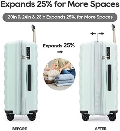3-piece set luggage with scratch-resistant PP material, expandable((all 20 24 28... - Image 3