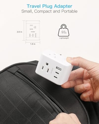 3 Pack European Travel Plug Adapter, One Beat International Power Plug Adapter w... - Image 6