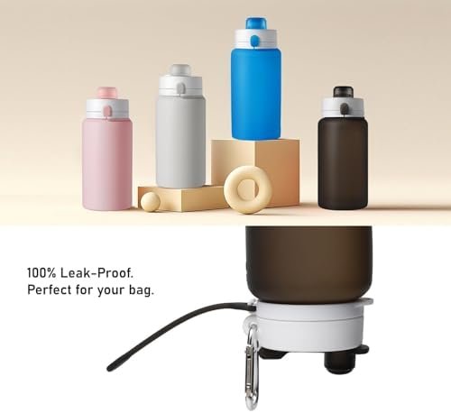 Opard Collapsible Water Bottles 19 Oz - BPA Free, Leak Proof, Foldable Silicone ... - Image 6