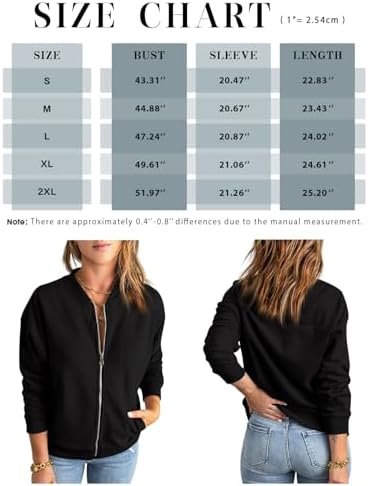 GeGekoko Womens Zip Up Sweatshirts Jackets Long Sleeve Casual Loose Outwear with... - Image 6