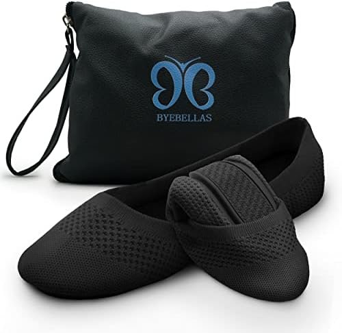 Foldable Stretch Knit Travel Slip-On Round Toe Ballet Flats with Packable Zipper... - Image 2