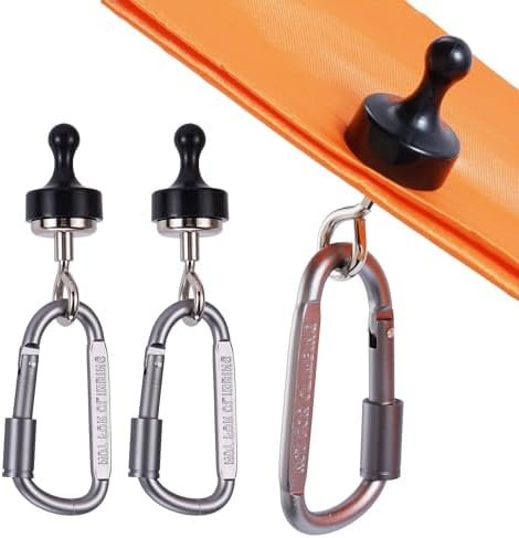 Magnetic Hooks for Canopy, Magnet Clip Hanger with Carabiner for Camping, Heavy ... - Image 2