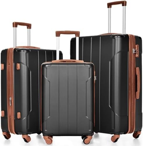 Merax Luggage Set 3 Piece Suitcase Set Expandable Lightweight Spinner Suitcase w... - Image 2