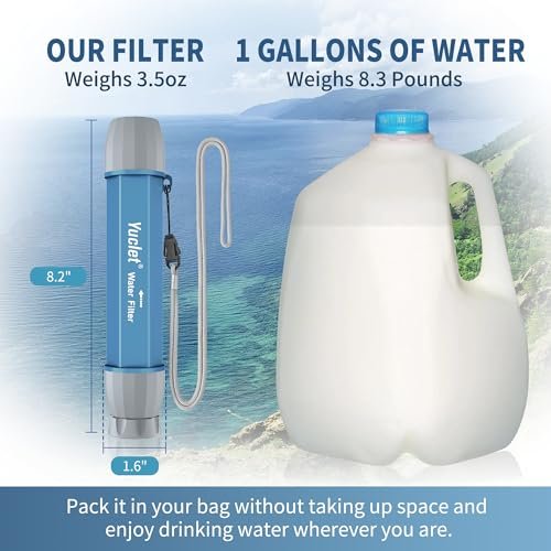 4 Pack Water Filter Straw, Portable Personal Water Filtration System, Water Puri... - Image 4