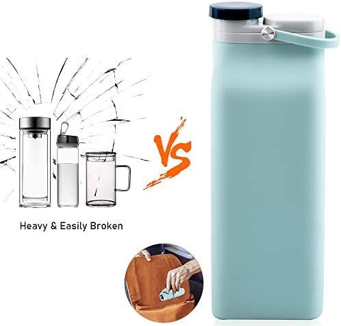 Collapsible Water Bottle BPA Free - 20 oz Foldable Water Bottle for Travel Sport... - Image 5