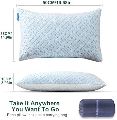 Gehannah Travel Pillow - Large Size Compressible Camping Pillow for Sleeping, Sh... - Image 4