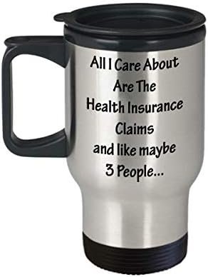 Medical Biller Travel Mug Gifts Coffee Tumbler - All I Care About Are The Health... - Image 4