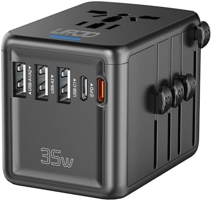 Universal Travel Adapter 35W PD Fast Charging Offers 3X2.4A USB-A Ports, 2X USB-... - Image 2