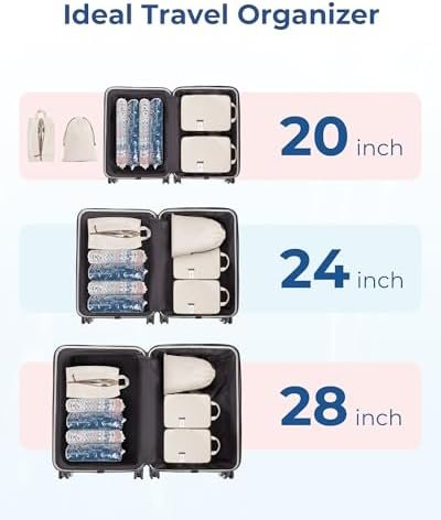 BAGSMART Compression packing cubes with 4-Pack Vacuum Storage Bags, Travel Packi... - Image 7