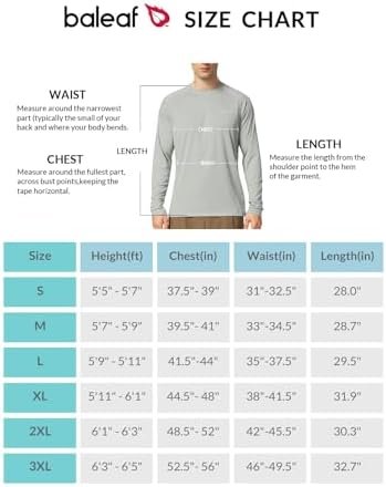 BALEAF Men's Sun Protection Shirts UV SPF UPF 50+ Long Sleeve Rash Guard Fishing... - Image 7