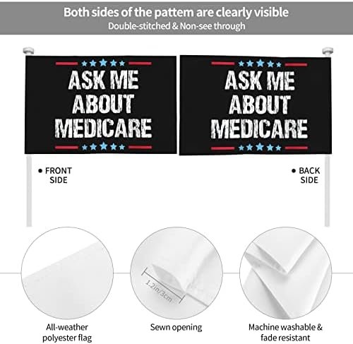 Ask Me About Medicare Flag Health Insurance Consultant Car Flags 12 X 18 Inch Do... - Image 6