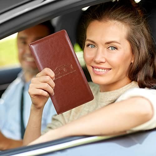 Frienda 2 Piece Car Registration and Insurance Documents Holder, PU Leather Auto... - Image 7