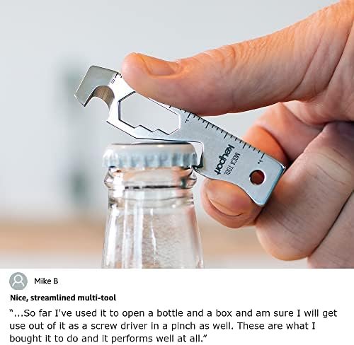 Keyport MOCA 10-in-1 Keychain Multitool (Stainless) | EDC Multi Tool: Pry Bar, B... - Image 8