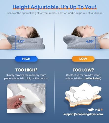 Ultra Pain Relief Cooling Pillow for Neck Support, Adjustable Cervical Pillow Co... - Image 5