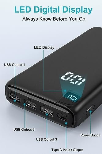 IXNINE Power Bank 26800mAh Portable Charger, High Capacity Phone Charger Compact... - Image 5