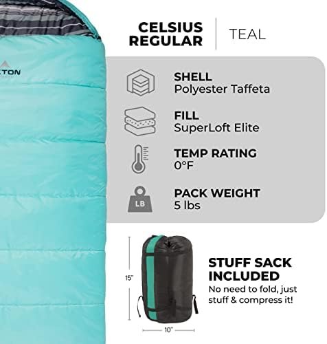 TETON Celsius Regular, -25, 20, 0 Degree Sleeping Bags, All Weather Bags for Adu... - Image 4