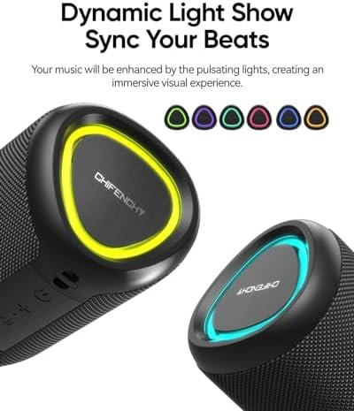 Portable Bluetooth Speaker with Lights,Powerful Crystal Clear Sound,IPX5 Waterpr... - Image 4