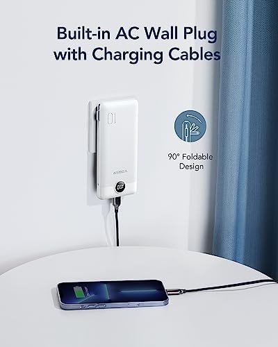 VEGER Portable Charger for iPhone Built in Cables and Wall Plug, 10000mah Slim F... - Image 4