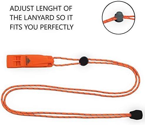 Emergency Whistles with Lanyard Safety Whistle Survival Shrill Loud Blast for Ka... - Image 9