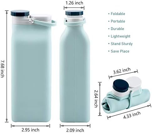 Collapsible Water Bottle BPA Free - 20 oz Foldable Water Bottle for Travel Sport... - Image 3