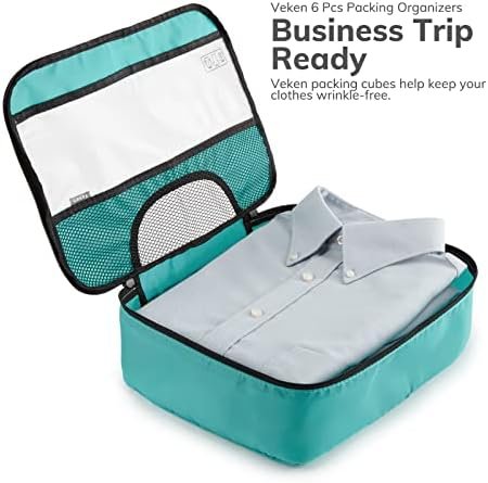 Veken 6 Set Packing Cubes for Suitcases, Travel Essentials for Carry on Luggage,... - Image 10