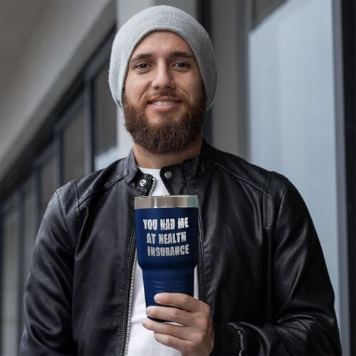 Stainless-Steel Engraved Travel Mug Tumbler You Had Me at Health Insurance B Fun... - Image 7