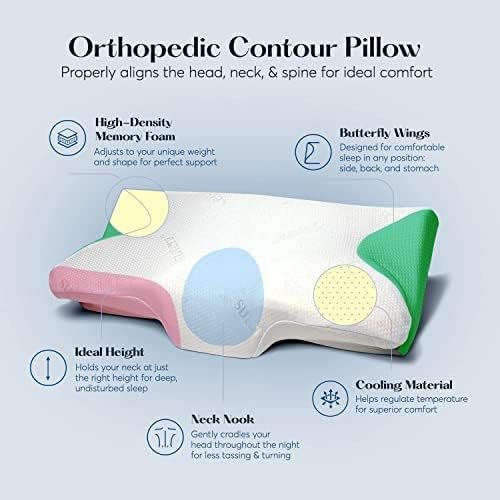 SUTERA - Dream Deep Contour Memory Foam Pillow, Orthopedic Cervical Support for ... - Image 7