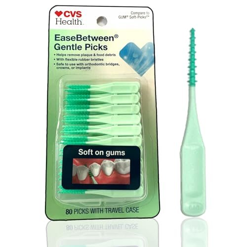 CVS Health 80pc Premium Quality Soft Bristle EaseBetween Gentle Picks Flexible R... - Image 2