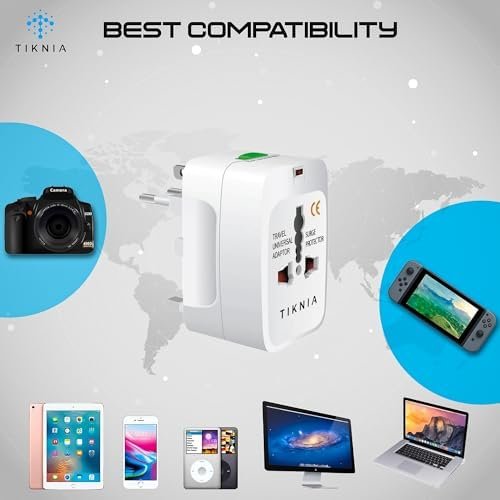 Travel Adapter, Worldwide All in One European Universal Adaptor, International W... - Image 7