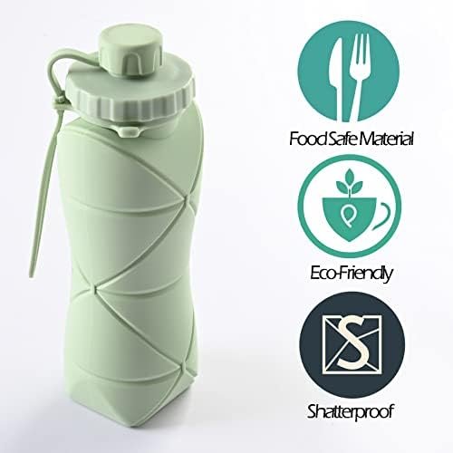 Collapsible Water Bottle, Silicone Foldable Water Bottles For Travel, Easy-To-Ca... - Image 5