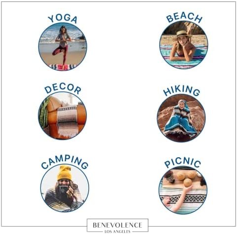 Benevolence LA Authentic Handwoven Mexican Blanket, Yoga Blanket - Perfect Outdo... - Image 4