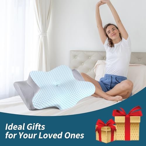 Neck Pillow Cervical Memory Foam Pillows for Pain Relief Sleeping, Contour Pillo... - Image 8