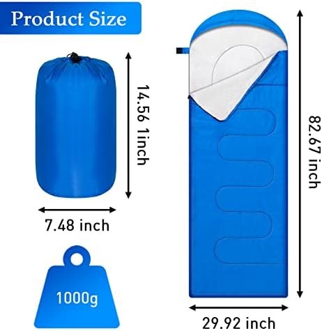 Camping Sleeping Bags Portable Waterproof Sleeping Bag for Adults Kids 4 Seasons... - Image 3