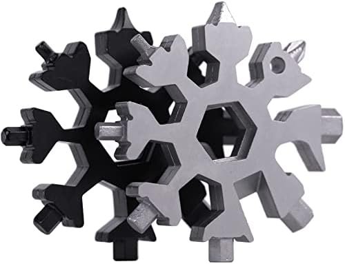 Snowflake Multitool 2PCS 18 in 1 Stainless Steel Snowflake Multi Tool, Stocking ... - Image 2