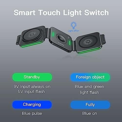 3 in 1 Charging Station for Apple,Magnetic Foldable Charger for Travel,Wireless ... - Image 6