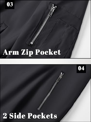 TACVASEN Men's Bomber Jacket Lightweight Casual Spring Fall Windbreaker Zip Up C... - Image 7