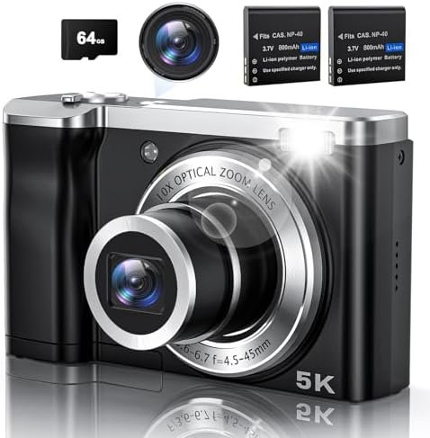 5K Digital Camera with 64GB Card, Touch Screen & 10X Optical Zoom, 56MP Front an... - Image 2