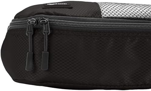 Amazon Basics 4 Piece Packing Travel Organizer Zipper Cubes Set, Small, Black - Image 5